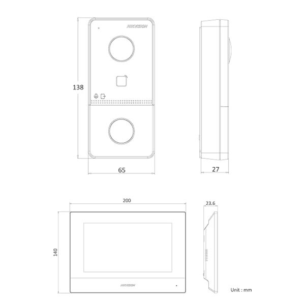 HIKVISION IP Based Wireless Video Door Phone and Bell_